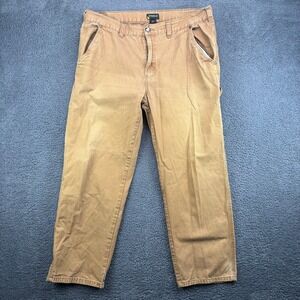 Stanley Mens Brown Work Pants 36x32 Carpenter Utility Construction Trousers